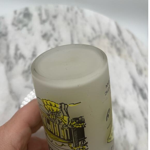 South Carolina Hazel Atlas State Souvenir Frosted Tumbler Glass Map Vintage - Picture 8 of 9